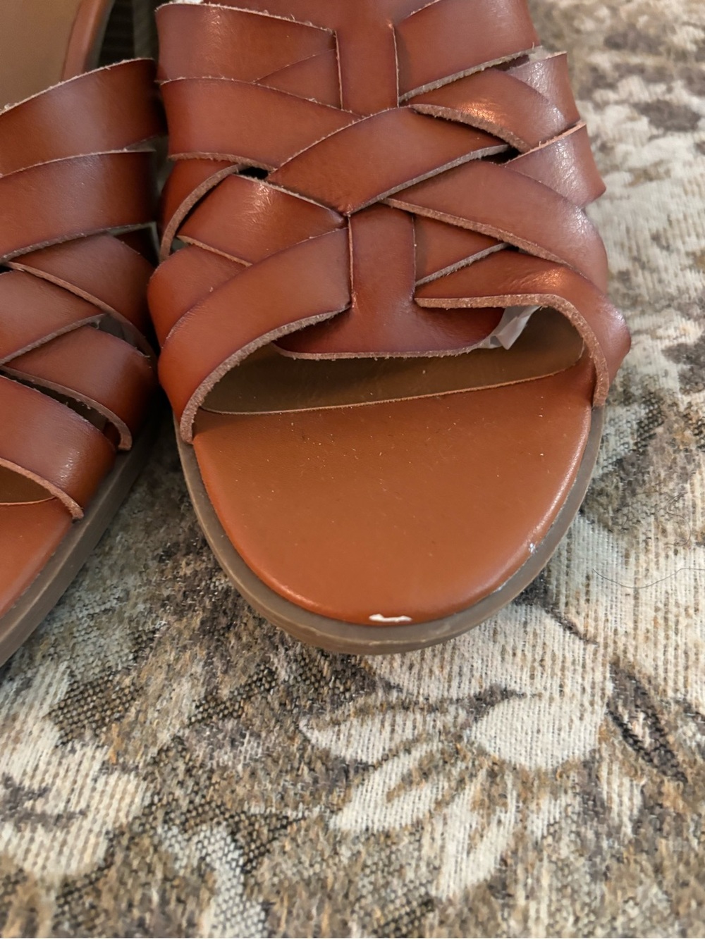 Universal Thread Woven Brown Ankle-Strap Heeled Sandals - Picture 5 of 6
